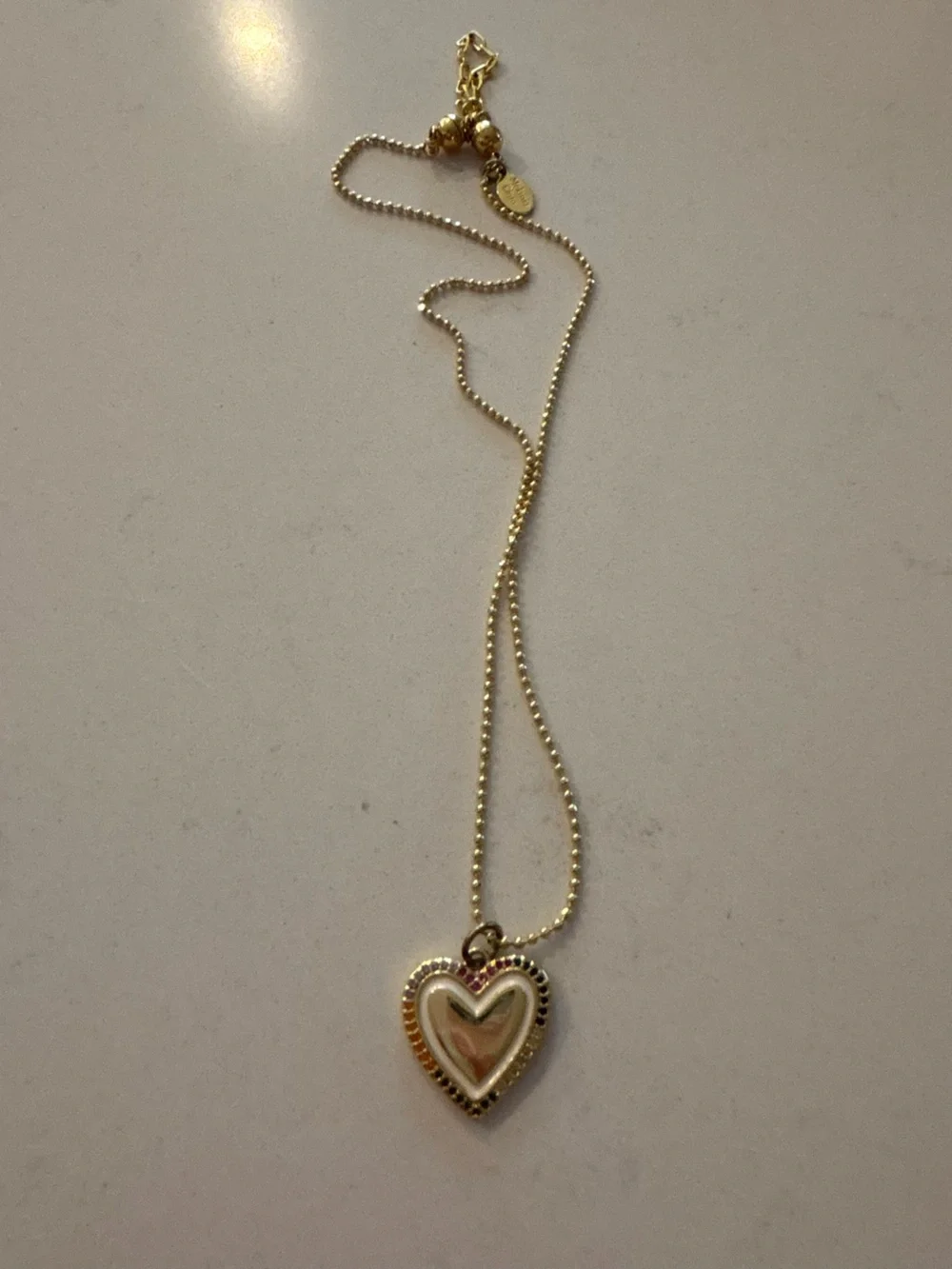 Gold Heart Pendant Necklace - Women Jewelry